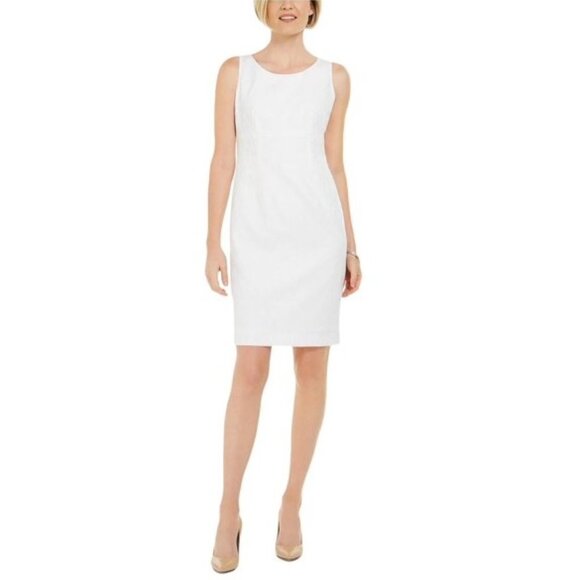 Kasper Tonal-Print Sheath Dress - Picture 1 of 10